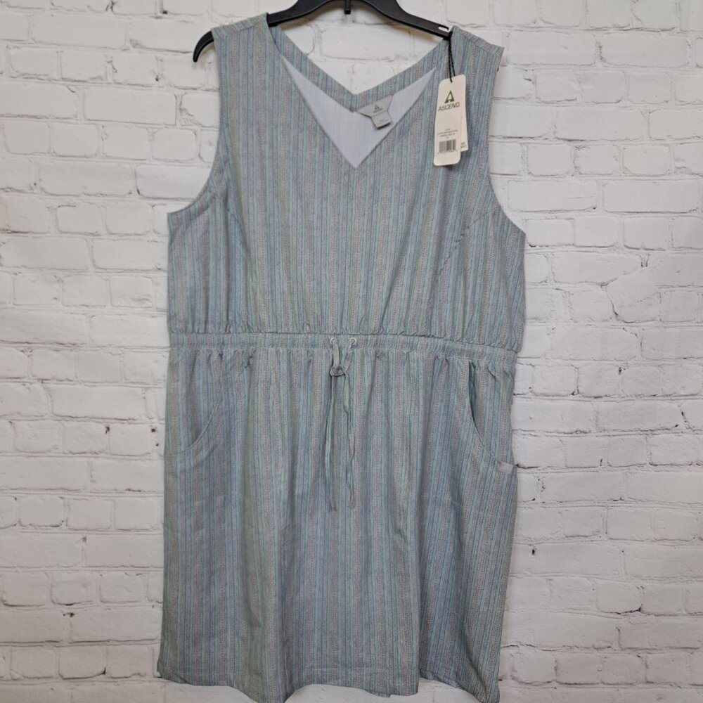 Ascend NEW Striped Athletic Midi Dress Size XXL